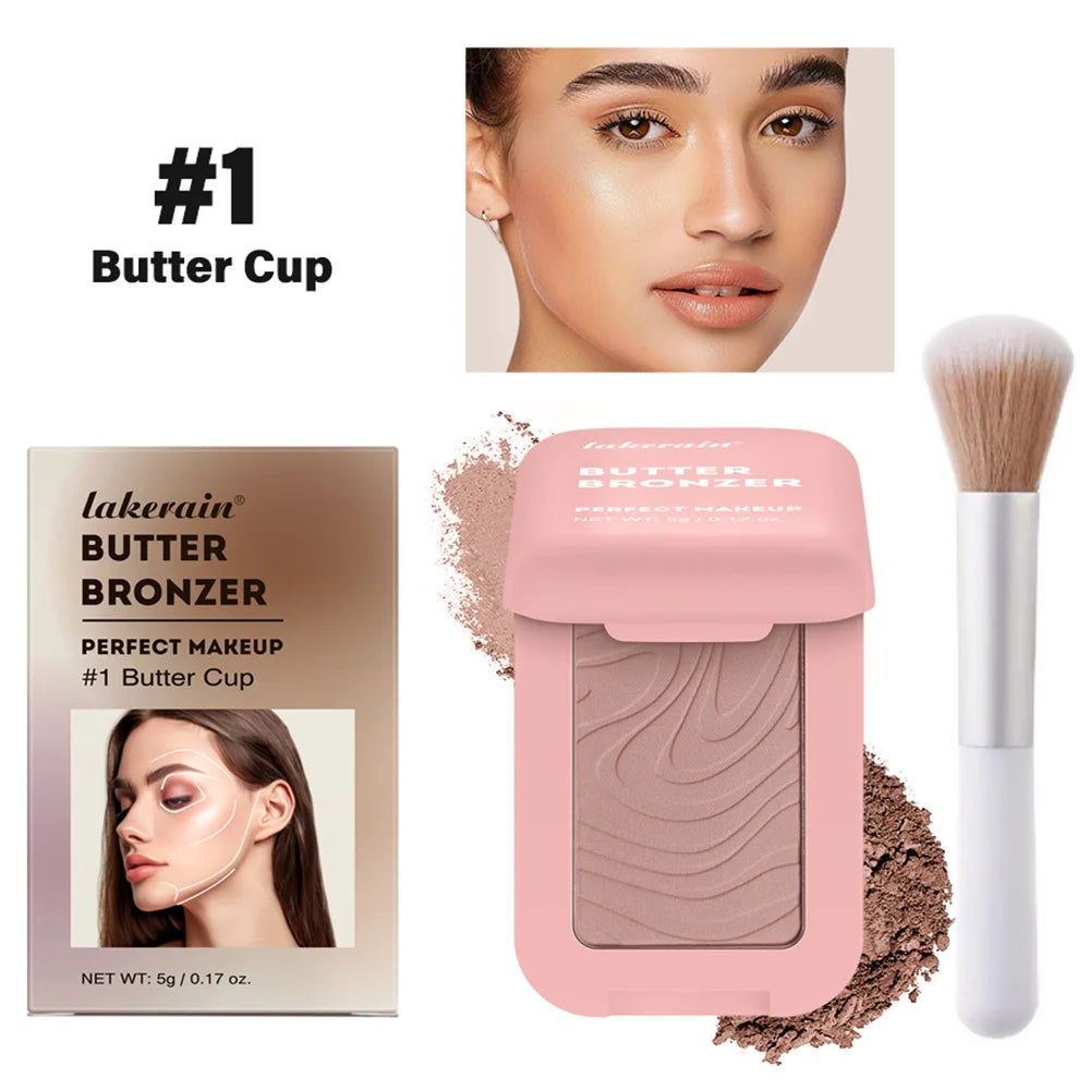 Bronzer Blush Highlights Palette&Brush Makeup Contour Sticks Cosmetics Contouring for Face Shading Palette Powder