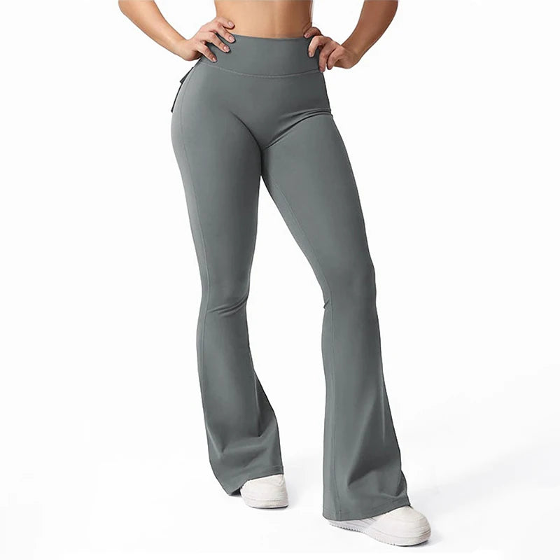 2026 Gym Push Up Impact Leggings Woman Sexy Hip Lifting Running Workout Leggings Women New Pocket Quick-Dry Yoga Flared Leggings