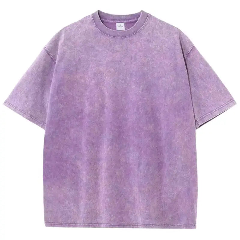 Summer Cotton Washed T-shirt for Women Men Loose O-Neck Oversized Tee Korean Y2k Female Clothes Casual Vintage Short Sleeve Tops