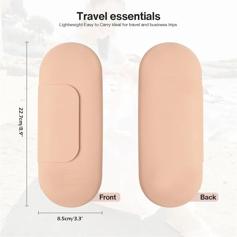 Silicone Makeup Brush Holder Travel Cosmetic Bag Case Soft Portable Cosmetic Face Brushes Holder with Magnetic Closure