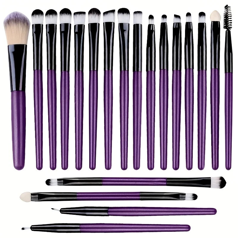 20pcs Eye Makeup Brush Set Portable Soft Makeup Brushes Beauty Tools Foundation Eyeshadow Eyeliner Brush Multi-function Beginner