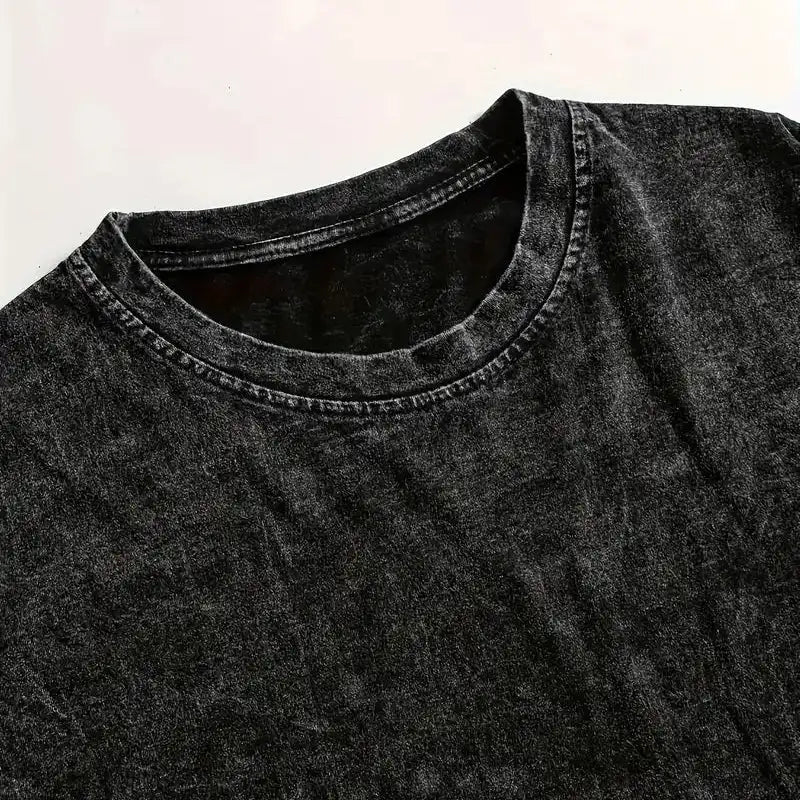 Manga Frieren Graphic T-shirt Casual Pure Cotton Short Sleeve Tees Vintage Washed Oversized T Shirt for Men Women Clothing