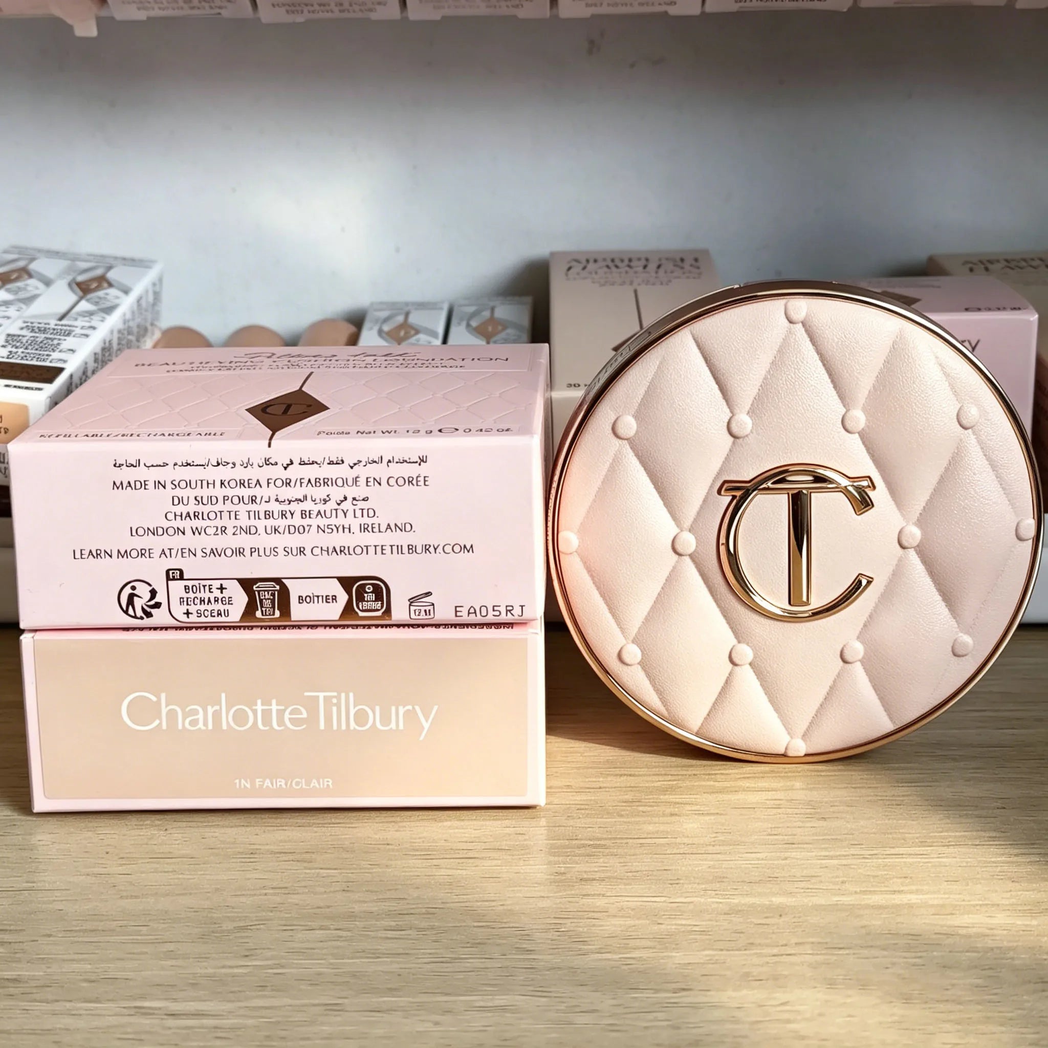 Charlotte Tilbury CT Base Makeup Cushion By The Pillow Long-lasting Concealer Smooth Snug Light and Hydrating Foundation Cushion