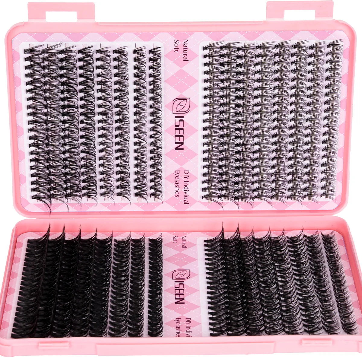 DIY Eyelash Extension Kit Natural or Thick Cluster Eyelashes Wispy Individual Lashes With Lash Glue Makeup
