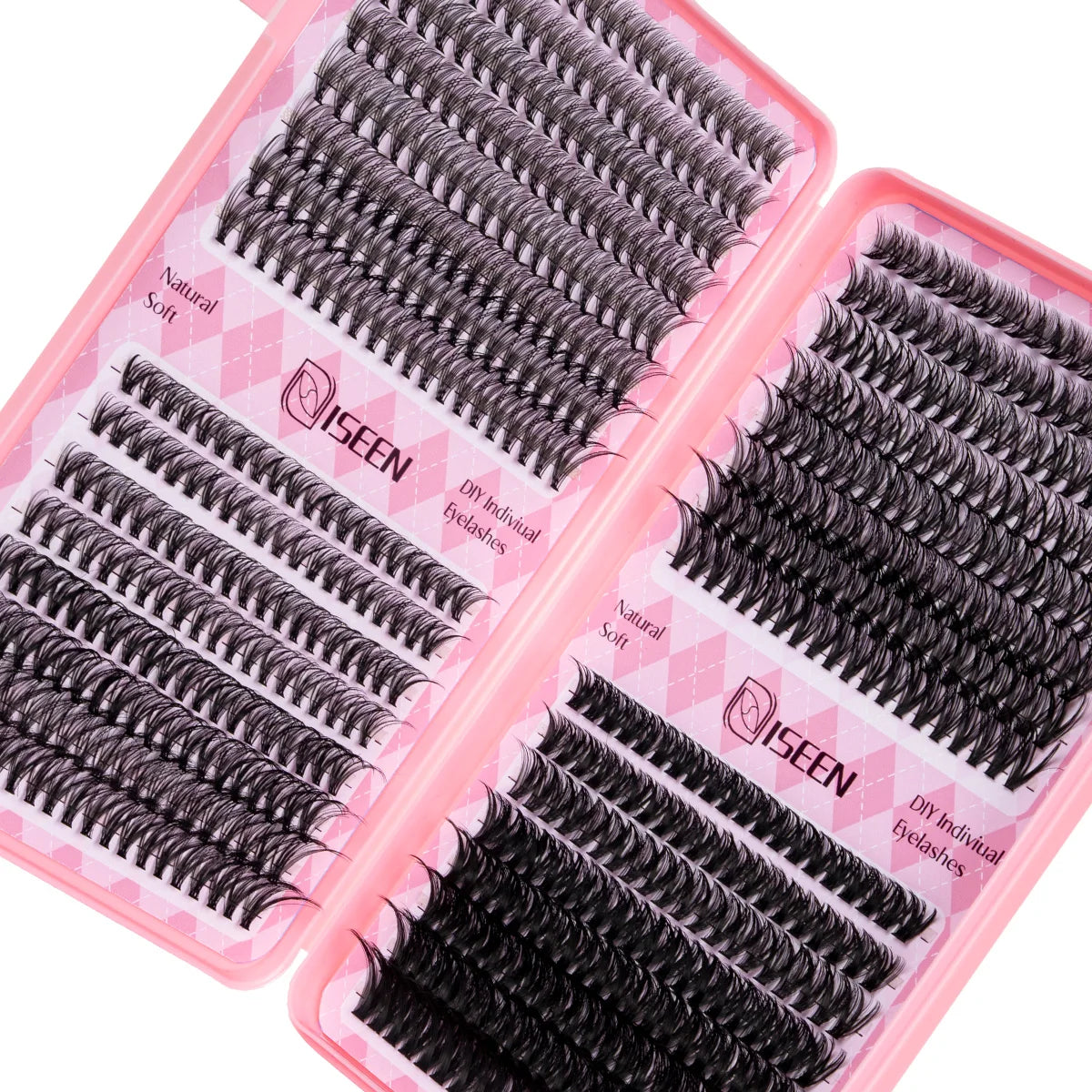 DIY Eyelash Extension Kit Natural or Thick Cluster Eyelashes Wispy Individual Lashes With Lash Glue Makeup