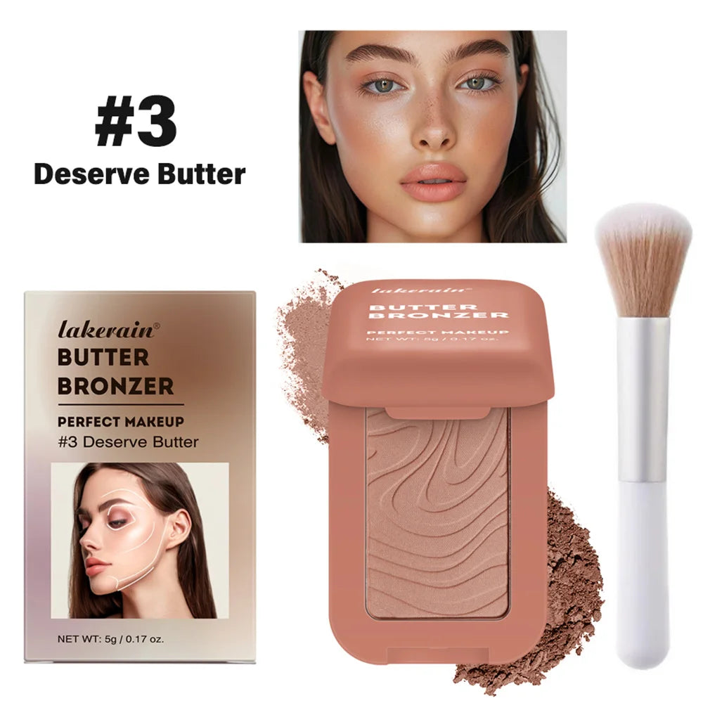 Bronzer Blush Highlights Palette&Brush Makeup Contour Sticks Cosmetics Contouring for Face Shading Palette Powder